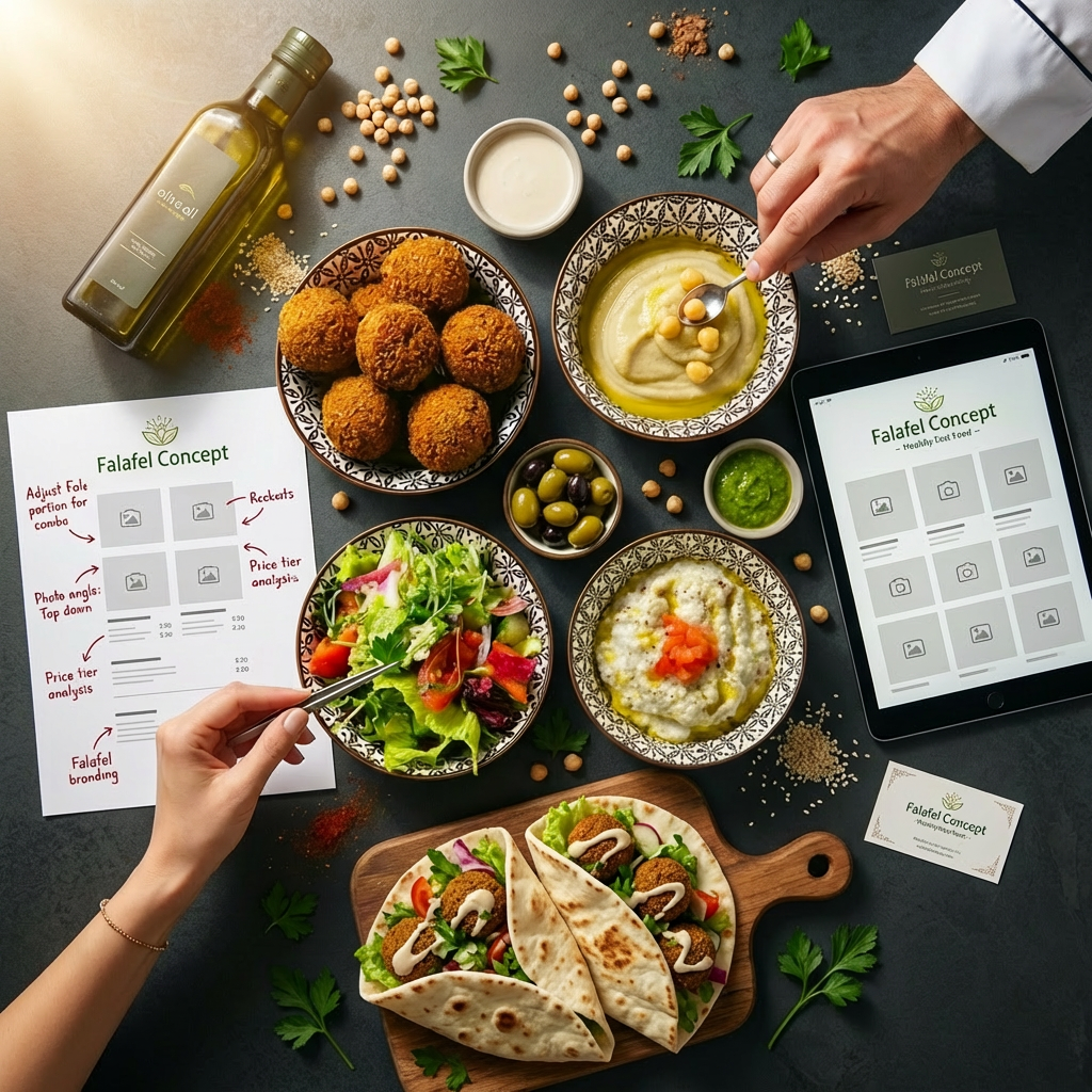 Falafel Concept menu engineering visual